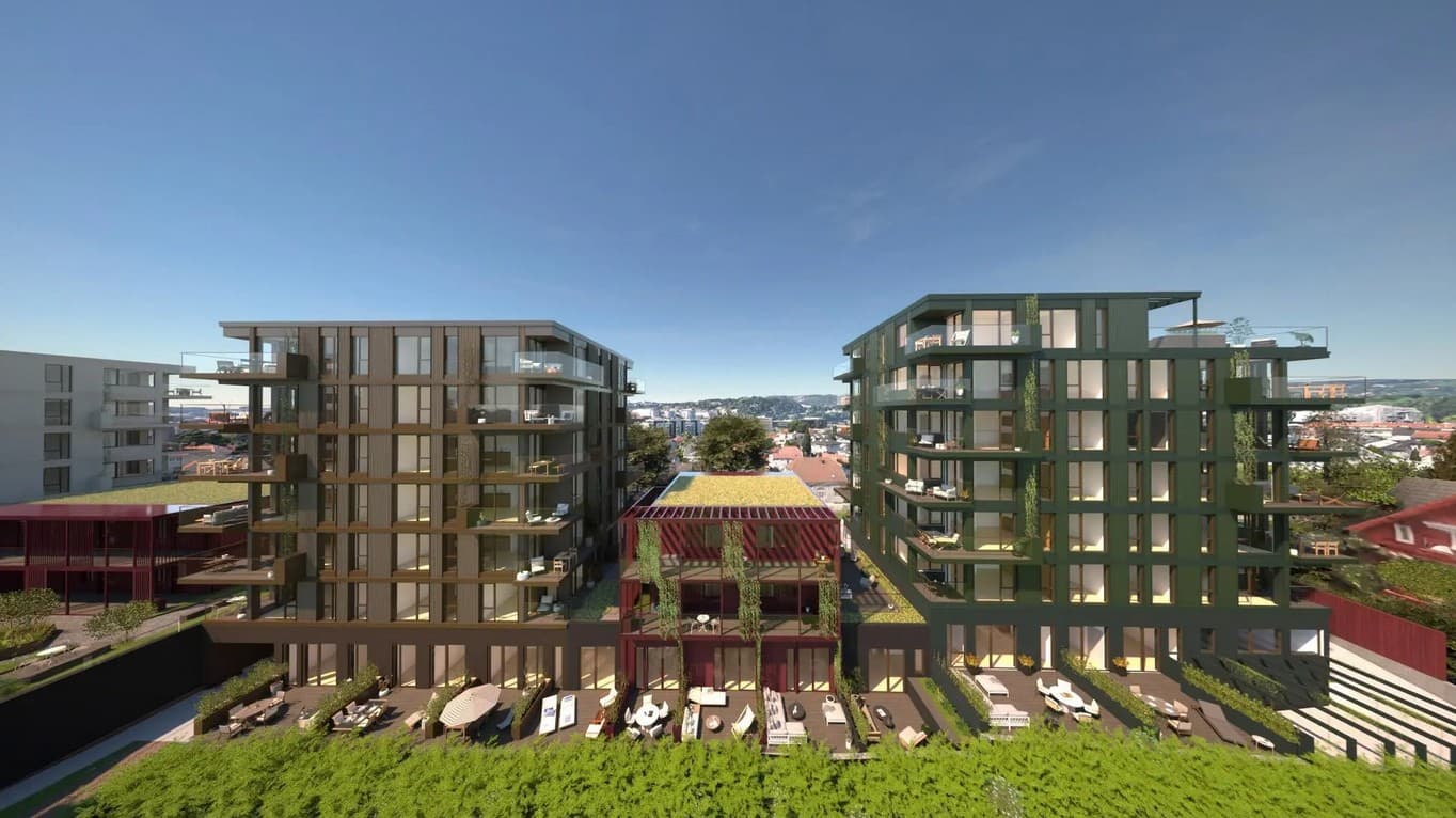 Oversiktsbilde av boligprosjekt brukt i boligvelger